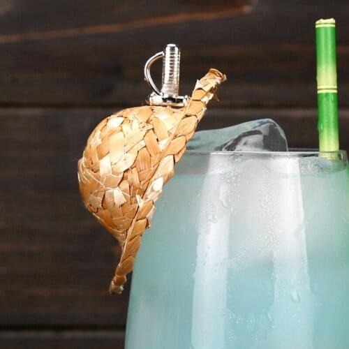 Free Shipping 6PCS Mini Decorative Small Straw Hat For Cocktail Drink Cocktail Picks Pack of 6