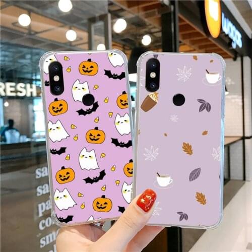 Pumpkin happy autumn fall pattern Phone Case Transparent for Xiaomi cc max mix note 3 2 6 8 5 10 11 9 10 play x s se lite pro