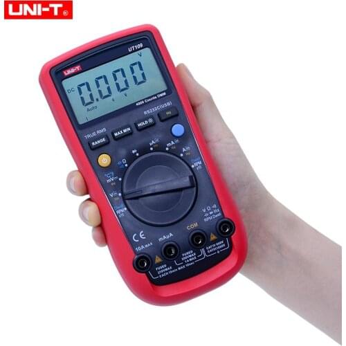 UNI-T UT109 4000 Counts Auto Range LCD Backlit Handheld Automotive Digital Multimeter AC/DC Voltage Current Tester Meter Tools
