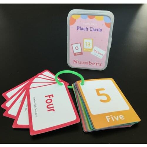 Flashcard Color/Shape/Animals/life Preschool Education Double-sided English Word For Children Kids New