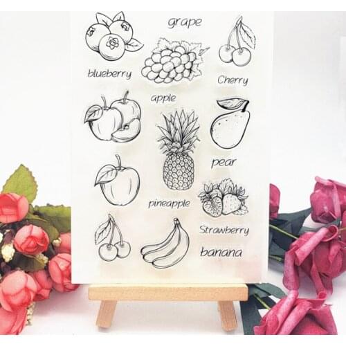 Strawberry Fruit Silicone Clear Seal Stamp DIY Scrapbooking Embossing Photo Album Decoration Rubber Stamp Art Handmade Puzzle