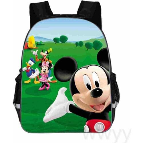 Disney Minnie Kids School Bags Boys Girls School Laptop Backpack Mickey Kindergarten Travel Bagpack Best Gift Bag