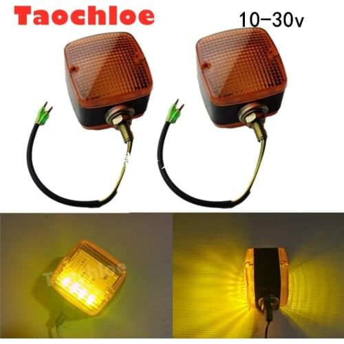 2pcs LED Square Pedestal Stop Forklift Turn Signal Tail Light Indicator Lamp Side Marker Light For Linde Hangcha HeLi Forklifts