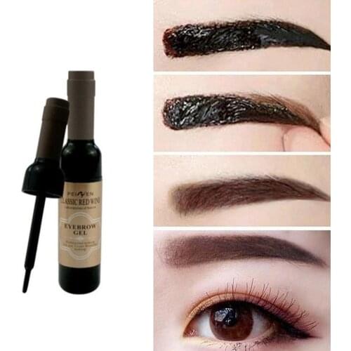 6ml Peel Off Eyebrow Tattoo Gel Black Coffee Gray Red Wine Tattoo Brow Gel Tint Waterproof Peel Off Eye Brow Tattoo Dye Eyebrow