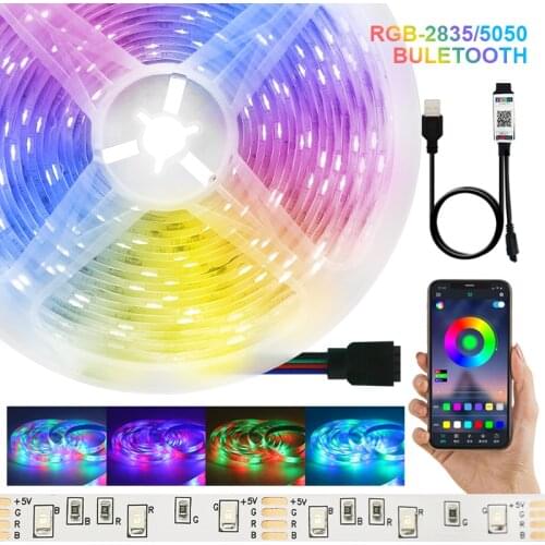 DC5V RGB 3 Key Flexible LED Strip Lights LED SMD2835 Tape Diode Bluetooth Remote Control Lighting TV Background Luces led Decor