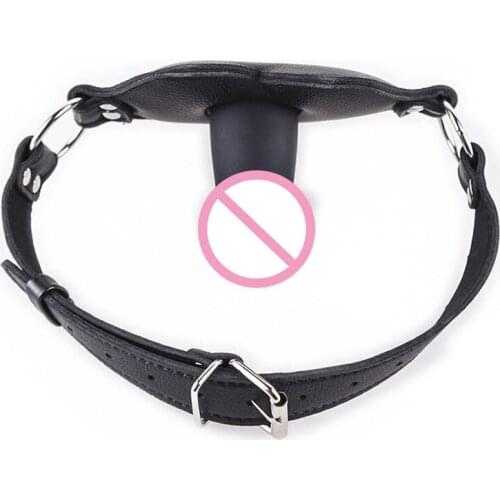 Leather Belt BDSM Bondage Silicone Penis Realistic Mouth Gag Sex Tools For Couples Slave Fetish Women Restraints Erotic Toys
