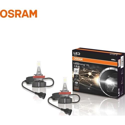 OSRAM LED H8 H11 H16 12V 25W HYZ LED Auto Head Light Fog Lamp 6000K Cool White Car Original Bulbs +140% More Bright (2 Pcs)