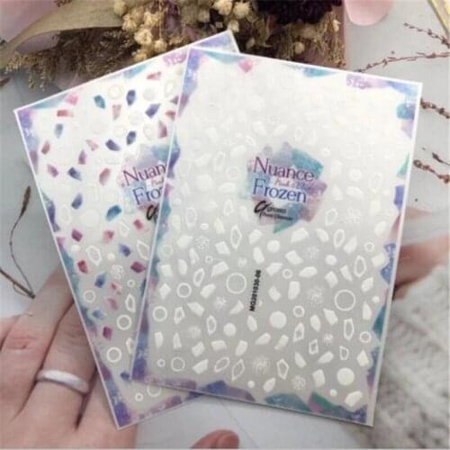 Hot New Arrival Hot Selling Fashion Dry Nail Stickers Snow Nail Art Nail Ornament Nail Decals