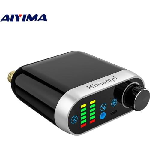 Aiyima Audio HiFi Mini Bluetooth 5.0 HiFi Power Amplifier Class D Tpa3116 Digital Amp USB Sound Card AUX 50W*2 Home Amplifiers
