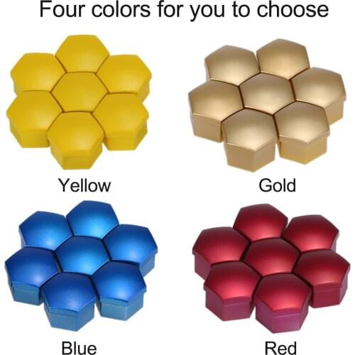 Set of 20pcs Universal 17mm Chrome Plastic Car Wheel Nut Covers Bolt Caps Car Styling