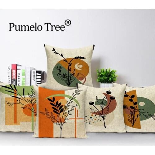 Plant pillow covers flower print tree pillowcase home decoration cushion cover pillowcase 45x45cm car pillowcase sofa decoration