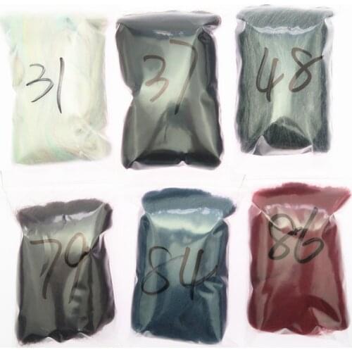 6 Colors Dark Animal Series Felting Wool Fibre Flower Animal Wool Roving Needle Handmade Spinning DIY Craft Materials 2/5/10g