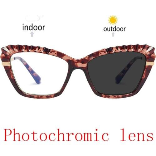 2020 new Retro Women Finished Photochromic Myopia Glasses With Bling Diamond Frames Women Men -2.0 Degree UV400 with box NX