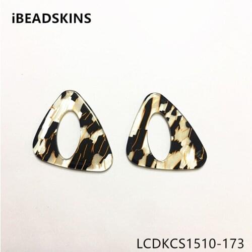 New arrival!40x37mm 50pcs/lot triangle-shape acrylic Imitation marble charms for Stud earring/earrings accessories/Earring parts