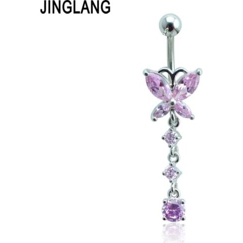 New Arrival Top Selling High Quality Fashion Elegant Colorful Butterfly Navel Piercing Jewelry with Aritificial Rhinestone