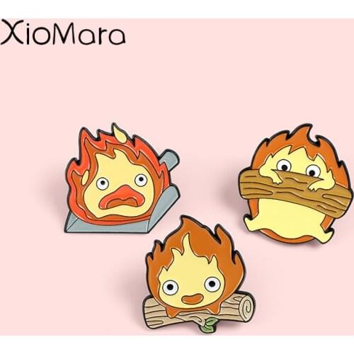 Fire Demon Cassifah Enamel Pins Anti-war Anime Cartoon Brooches Badges Clothes Bag Cute Pins Jewelry Gift for Friends