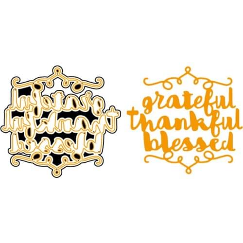 Letter Thankful Lace Metal Cutting Die Stencil for DIY Scrapbooking Photo Album Embossing Paper Cards Decoration Craft Template