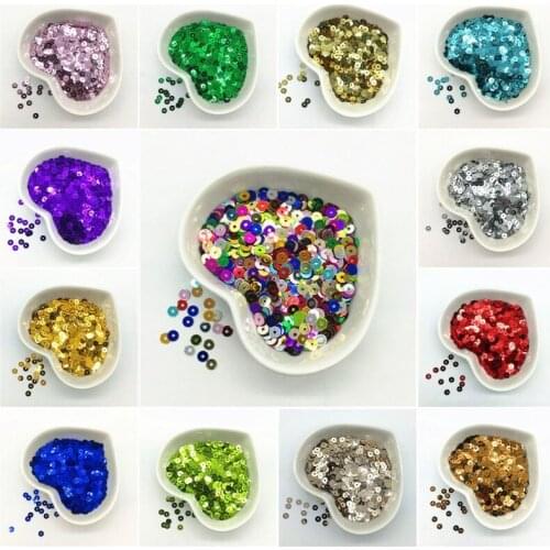 Flat Round PVC Loose Sequins 3mm 4mm 5mm 6mm Sequin Paillette Sewing Craft for Wedding Decor Garment Dress DIY Accessory 20g