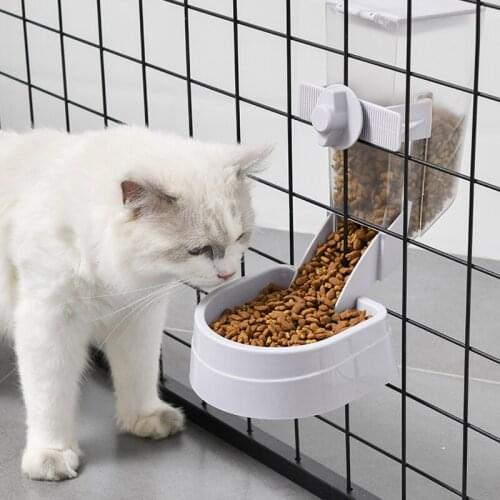 Pet Hanging Food Dispenser Pet Cat Dog Feeder Adjusted Hangable Dog Bowl Can Automatic Puppy Kitten Feeders Water Food Bowl