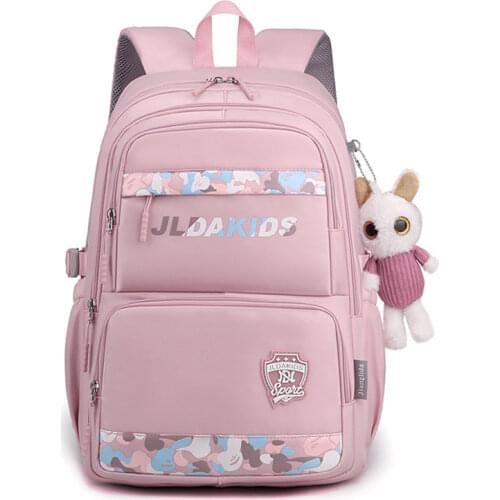 Hot Sale School Bags Children Backpacks Large Capacity New Student Book Bag Girls Printing Backpack with sweet pendant gift