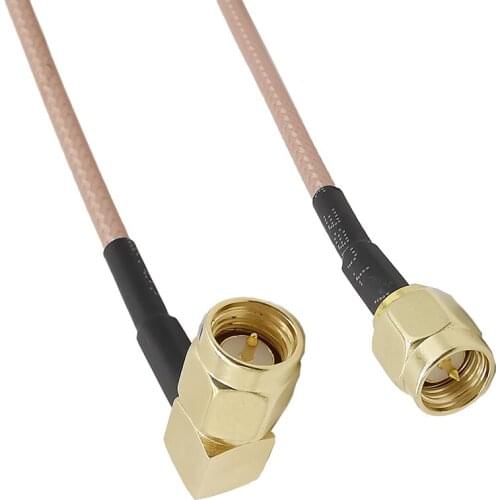 SMA Male to SMA Right Angle Male Connector RG316 Jumper Pigtail Cable SMA Plug to SMA Plug Cable 3-15 Meter