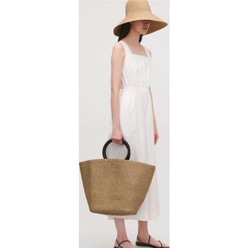 Luxury Designer Straw Bag Women Beach Fashion Ladies Large Tote Bags High Quality Bradied Summer Vacation Female Handbags Weave