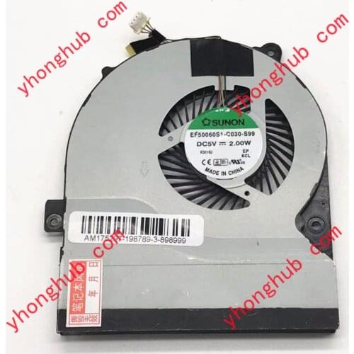 SUNON EF50060S1-C030-S99 DC 5V 2.00W 4-Wire Server Laptop Cooling Fan