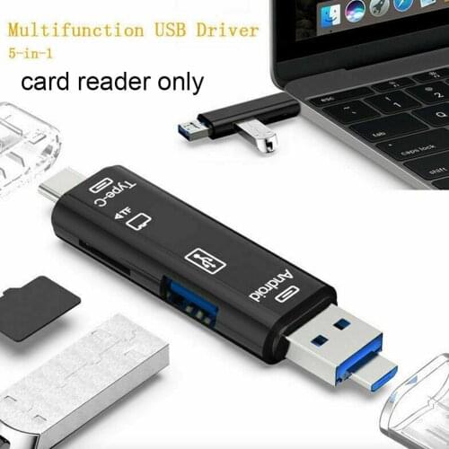 Type C & Micro USB OTG Card Adapter 3 In 1 USB-C Reader Flash Stick TF Read Plug For Mobile Phone PC Macbook