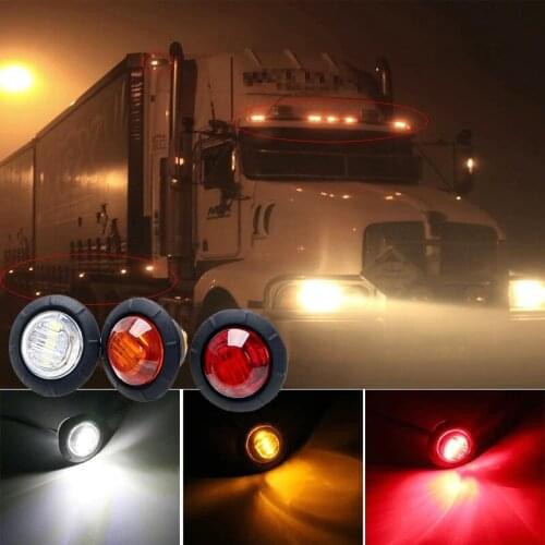 1PC LED Side Marker Lights External Lamp for Car Truck Trailer Bus 12V/24V