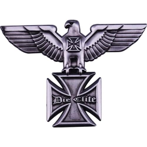 WWII German Eagle Iron Cross Badge Army Elite Pin Military Accessory