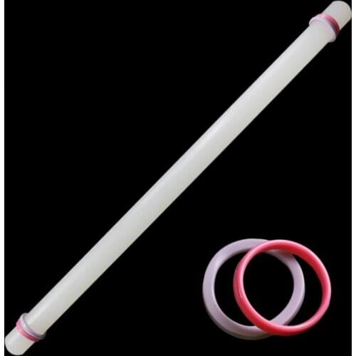 High Quality Plastic White Non-stick Glide Fondant Rolling Pin Fondant Cake Dough Roller Decorating Cake Roller 50*2.5cm