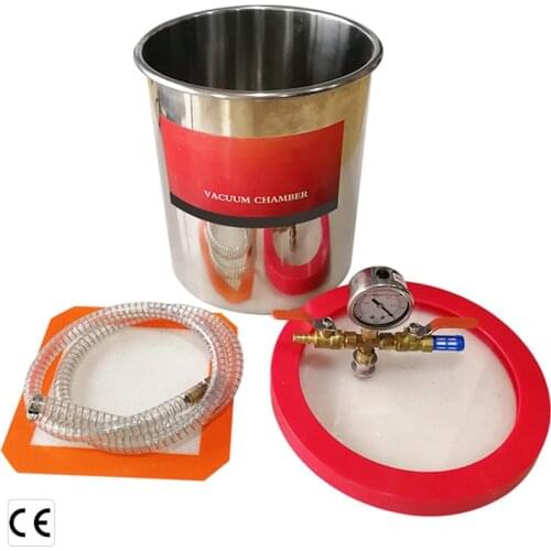 High-quality Stainless Steel Vacuum Defoaming Barrel Silicone Suction Vacuum Barrel for Epoxy Resin AB Glue 2 /3 Gallons