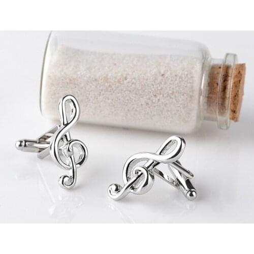 2021 Fashion Korean Note Cufflinks Mens Tie Clip Cufflinks Zinc Alloy Mens Birthday Jewelry For Boyfriend Gifts Wholesale