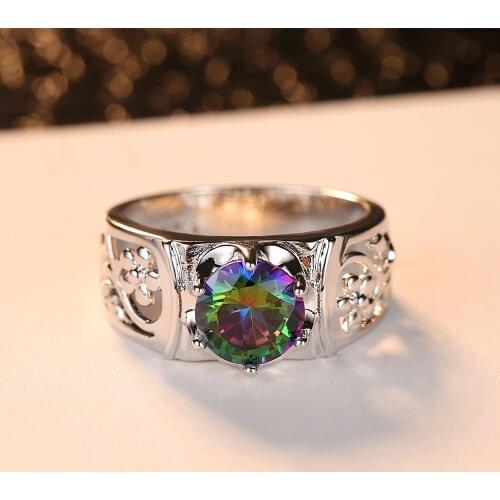 Ladies Zircon Ring Colorful Glamour Fashion Shiny Mini Fashion Creative Closed Metal Ring Colorful Decoration Set Party Wedding