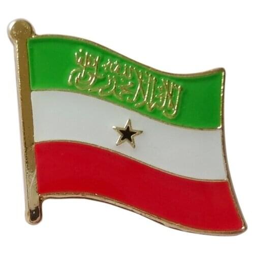 Somali land flag lapel pin badge+Iron plated brass+paints+epoxy+butterfly back button-Free shipping(350 pcs/lot)