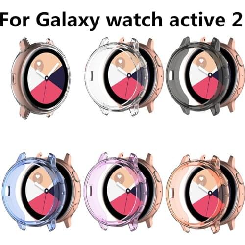 100PCS Screen Protector case for samsung galaxy watch active 2 R820 R830 Ultra-thin Soft silicone full Protection cover 40/44mm