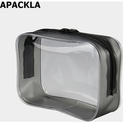 2019 Leather Makeup Bags Clear Women Cosmetic Bags Large Capacity Organizer Travel Neceser Beauty Case Designer Make Up Bag