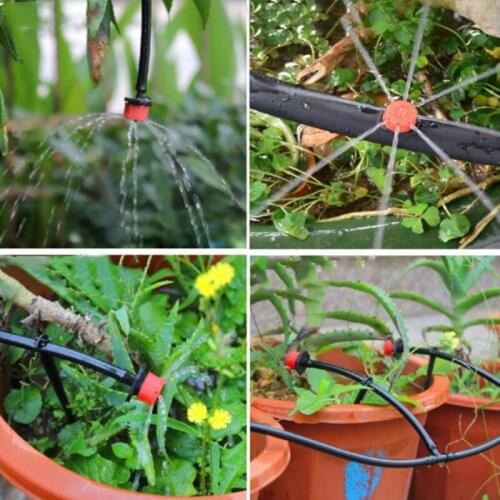 50pcs Micro Flow Dripper Drip Head 1/4 Inch Hose Micro dripper Garden Irrigation Misting garden sprinkler Adjustable Dripper