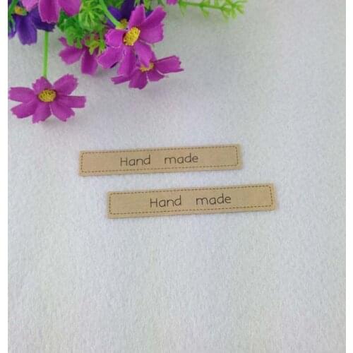 5000PCS/Lot 7.5x1.3cm printing"Hand made"paper Adhesive Labels sealing Stickers packaging For Jewelry/Box/gift/car/envelope