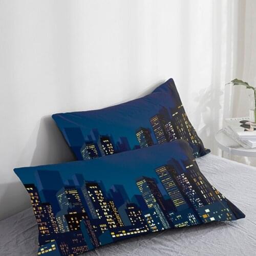3D HD Pillow Case,Pillowcase 50x70/50x75/50x80/70x70,Decorative Pillow Cover Custom design,Good City night Bedding Drop Shipping