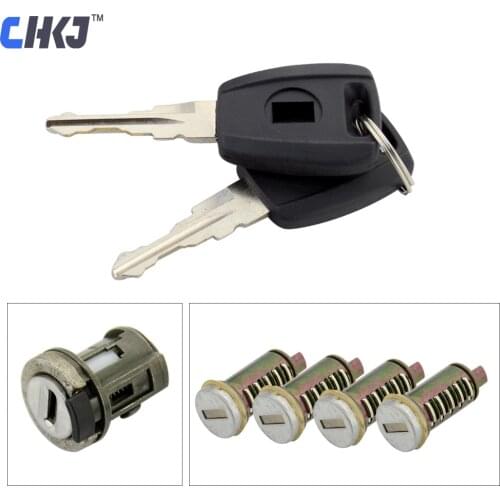 CHKJ GT15R Blade Car Ignition Lock Set For Fiat Car Key Milling Lock Latch Car Modified Car Door Barrel Cylinder Lock Set