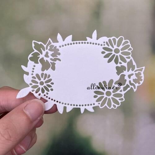 Flower oval frame Metal Cutting Dies Stencils Die Cut for DIY Scrapbooking Album Paper Card Embossing