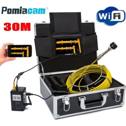 WP70 30M Wireless WiFi Pipe Inspection Video Camera 6.5/17mm/23mm Drain Sewer Pipeline Industrial Endoscope support Android/IOS