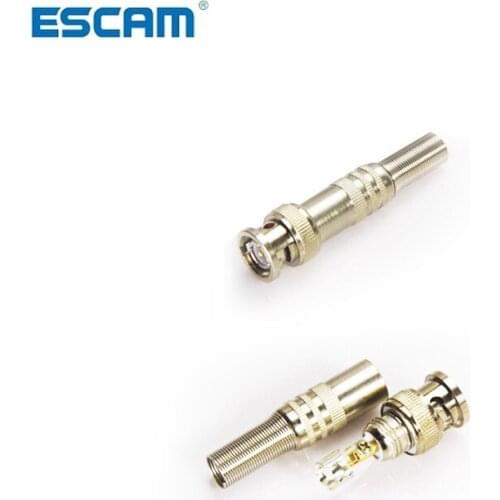 ESCAM 10 Pcs CCTV System Solder Less Twist Spring BNC Connector Jack For Coaxial RG59 Camera Surveillance Accessories