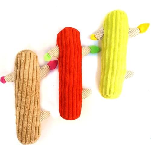 Pet toy strip shape corn plush vocal chew toy dog cartoon pet supplies，Q356