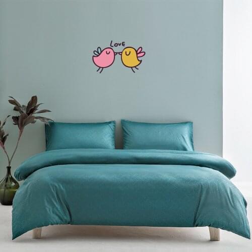 Classic Bedding Set 5 Size Blue Grid Summer Home 3pcs/Set Duvet Cover,pillow case there are no sheets