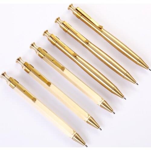 3PCS / Lot brass pen signature pen writing pen Click Pen