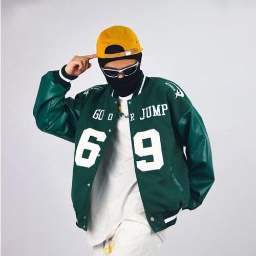 High Street Letter Embroidered Baseball Jackets Men harakuju Hip Hop Fashion Spring Outwear Tops 2021 Brand Designer