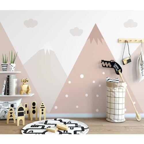 Bacal Custom wallpaper 3d mural Nordic minimalist personality abstract geometric pink cartoon TV wall papers home decor