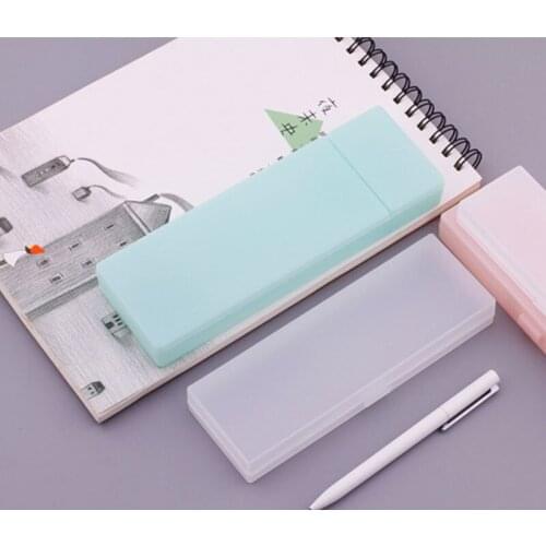 Optional Style Frosted Plastic Multi-functional translucent Pencil Case Pencil Pens storage stationery School Supplies Gift